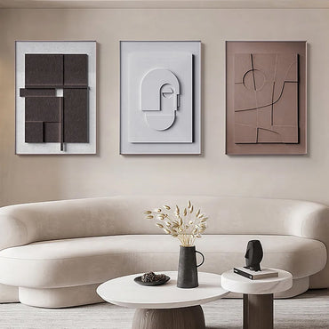 Juego de decoración de pared colgante con estampado Japandi de 3 piezas
